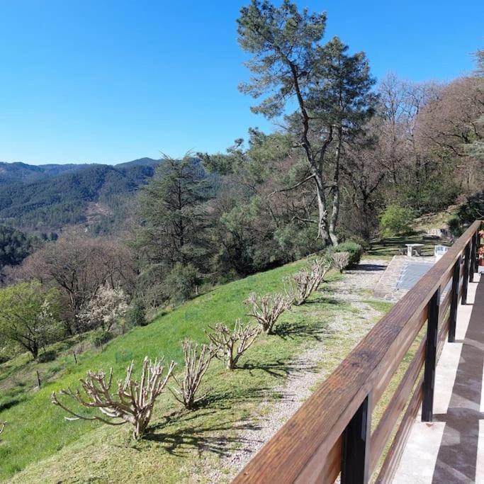Chalet 14 Pers Avec Vue Panoramique Et Piscine Chauffee Genolhac Zewnętrze zdjęcie